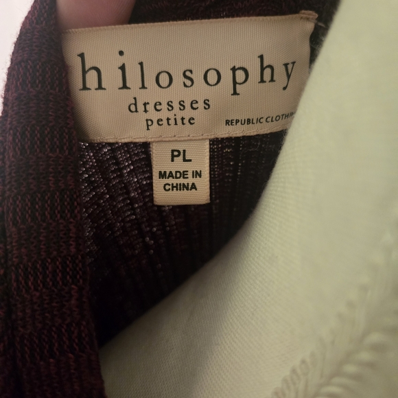 Philosophy Burgundy Ribbed Midi Dress - Picture 7 of 7